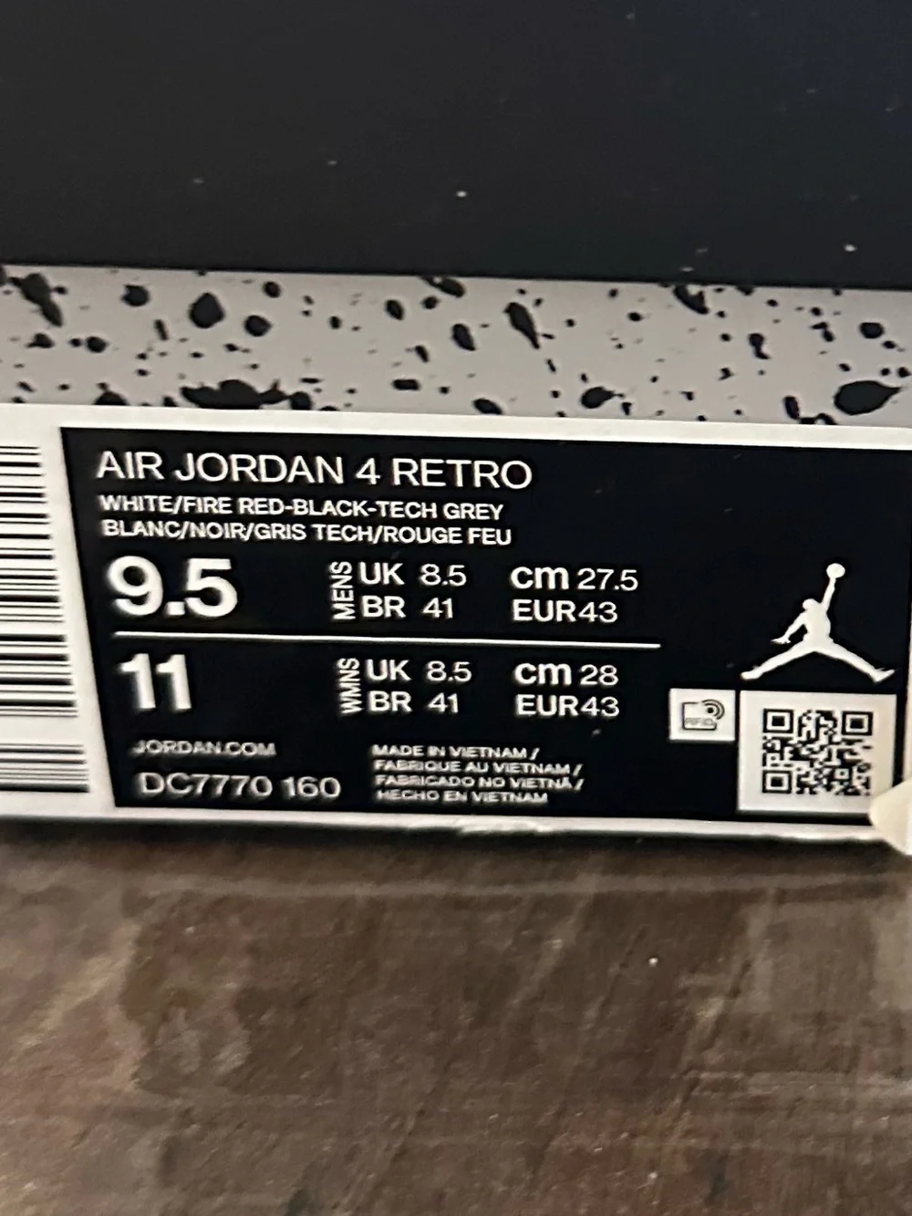 Air Jordan 4 Retro OG ‘fire red’ 2020 Low-Top Sneaker